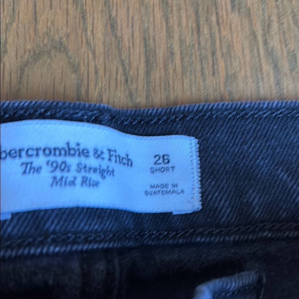 Abercrombie & Fitch The 90, Straight Mid Rise jeans size 26 short - Picture 3 of 8